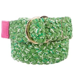 Lily Pulitzer Green Braided Belt Small
